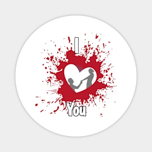 I Love You.. Valentine Hearts Magnet